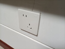 ABB开关插座面板 远致系列白色86型10A错位斜五孔插座 AO207N 实拍图