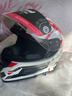 坦克T127摩托车头盔全盔四季双镜片防雾电动车安全帽白色刀锋红L 实拍图