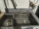 九牧王水槽大单槽304不锈钢水槽厨房洗菜盆一体盆大单槽洗碗池 68X45枪灰色(抽拉龙头套餐) 实拍图