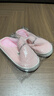 小熊小兔踩屎感棉拖鞋女士厚底防滑冬季外穿居家情侣保暖学生男 小熊小兔棉拖-粉色 38-39 适合37-38 实拍图