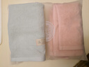 洁丽雅（Grace）新疆长绒棉A类毛巾2条装 纯棉加厚柔软面巾吸水洗脸巾 樱粉+素绿 实拍图
