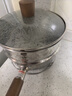 京东京造锤纹不锈钢雪平锅小奶锅 蒸锅汤锅婴儿辅食锅 带盖带蒸屉20cm 实拍图
