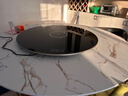 芝梵饭菜保温板加热菜板保温板暖菜板家用带电磁炉火锅暖菜板+火锅+自动旋转家庭旋转餐桌加热转盘 黑丨1.1米【电动+手动旋转】3000W电磁炉火锅 实拍图