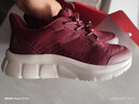 足力健【年货送爸妈】老人鞋中老年轻便休闲散步鞋2431380J 女 酒红 40 实拍图