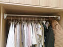 睦歌（MUGE）免打孔伸缩晾衣杆晾衣架窗帘杆衣柜挂衣杆卫生间不锈钢隔断浴帘杆 银色0.5-0.8米【25不锈钢管径】 实拍图
