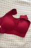 ubras虞书欣同款无尺码内衣女无痕隐形3A抗菌无钢圈文胸罩丝绒红常规版 实拍图
