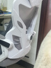 朗域轩品人体工学电竞椅人工力学座椅久坐护腰宿舍游戏电脑椅子可躺写字椅 【旗舰超值顶配】蝶翼白丨乳胶-4级气杆-脚踏-逍遥 120-155度(含) 联动扶手 四向腰托 实拍图