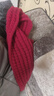 百搭韩版针织毛线红色围巾女2024圣诞冬季高级感新年礼物情侣围脖 针织围巾-酒红色-1个装-保暖 1 实拍图