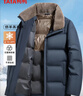 鸭鸭（YAYA）羽绒服男短款绵羊毛领翻领冬季保暖新款中老年爸爸装外套25107YYA 实拍图