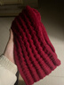 百搭韩版针织毛线红色围巾女2024圣诞冬季高级感新年礼物情侣围脖 针织围巾-酒红色-1个装-保暖 1 实拍图