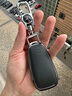 迪加伦 奔驰钥匙套新C级C260L E级E200L E300L GLC A200 S级真皮汽车钥匙包男士壳钥匙链金属 B咖金色+钥匙扣 实拍图