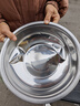 不锈钢盆加厚大盆洗脸盆洗菜盆家用大号盆洗澡洗衣加厚盆洗菜盆 加厚不锈钢大盆 30CM【1个装】 实拍图