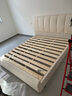 福瑟【现货闪发】实木床轻奢皮艺床简约婚床软包奶油风主卧双人大床 【奶油白】单床 1.8米*2米 实拍图