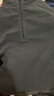 黑冰男款抗菌轻量舒适保暖1/2拉链抓绒衣男士抓绒内胆 FAF1101 灰黑色 S 实拍图