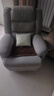 娜娅莎单人沙发椅头等太空懒人沙发舱电动按摩功能可躺睡电竞美甲摇摇椅 【浅灰色】硅胶猫爪皮 手动坐躺+可摇可转 实拍图