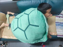 乐英奇乌龟壳抱枕玩偶可穿睡觉躺睡袋公仔衣服靠枕大龟壳毛绒玩具可穿戴 乌龟壳可穿【加厚加宽升级版 前后有棉】 75公分【适合5-7岁】 实拍图