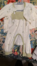 婧麒（JOYNCLEON）新生婴儿衣服纯棉秋款初生男女宝宝春秋睡衣分体打底内衣套装 蒲公英绿色+棉花球绿色 73 cm 实拍图