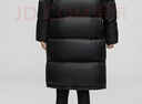 鸭鸭（YAYA）羽绒服女长款2024年冬季新款时尚休闲连帽加厚保暖外套XJ 黑色 S (155) 实拍图