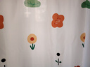 访客 浴帘 优质涤纶加厚免打孔浴室防水隔断帘 缤纷花朵1.8-2米带挂环 实拍图