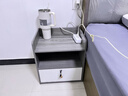 众淘床头柜卧室实木色现代简约小型带锁床头置物架简易储物床边柜子 【单抽带锁加大】莫兰迪灰色 实拍图