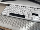WOB rainy75客制化键盘三模铝坨坨机械键盘cnc电脑无线蓝牙游戏电竞外设雨 星河银-阳极-无光/紫薇轴/钢化玻璃 实拍图