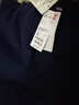 优衣库男装女装柔软绵羊毛圆领针织衫/长袖毛衣毛衫478541 68 深蓝色 2XL /185/112C 实拍图
