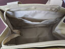 鹏境帆布手提包外出简约小巧饭袋包立体手拎包通勤加厚上班便当宝妈 搞怪小熊小方包【卡其色】 实拍图