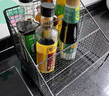 坤奉厨房置物架台面调料架家用桌面杯架收纳架多功能调味品分格储物架 黑色-大号【加粗加固】 实拍图