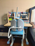 读书郎儿童学习书桌椅套装多功能可升降中小学生桌椅子写字桌家用课桌 三层高书架+手摇椅+9cm真追背蓝 实拍图