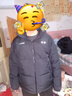 李宁火锅羽绒 新春丨男女同款防泼水防风宽松鸭绒短羽绒服AYMV431 实拍图