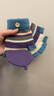 Kocotreekk树儿童手套加厚保暖半指手套男女童翻盖两用写字手套彩虹藤萝紫 实拍图