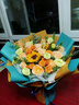 艾斯维娜鲜花速递向日葵混搭花束生日礼物全国同城配送 向日葵香槟韩式花束 实拍图
