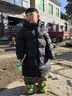 保姆鹅  【风墙】儿童羽绒服宝宝中长款护脸加厚外套保暖童装[NG2664] 炭黑 140 实拍图