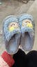 冬季儿童棉拖鞋男女童保暖防滑加绒亲子包跟中小童宝宝毛毛棉拖鞋 升级版咖啡熊拖鞋 12 32/33码（内长19CM适合脚长18 实拍图