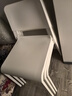 宜家（IKEA）帝奥多斯可堆叠白色餐桌椅凳子家用靠背现代简约塑料 白色 实拍图