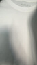 MARKLESS【安心品质】纯棉亲肤T恤男士纯色短袖打底衫5630 云峰白 XL 实拍图