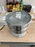 利仁（Liven）小钢人电火锅304不锈钢电煮锅分体式小电锅小型2-3人用3升小锅0涂层电蒸锅电热锅带蒸笼DHG-J368 实拍图