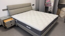 全友（QUANU）家居现代简约真皮高箱储物双人大床卧室头层牛皮悬浮床含床垫组合 【浅米灰 | 高脚】床+床头柜*2+床垫 1.8x2米【撑腰软靠】 实拍图
