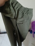 左西男童工装裤儿童裤子春秋款2026新款男孩户外运动束脚裤 绿色 160 实拍图
