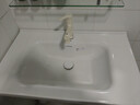 波彼（BOBI）台盆陶瓷一体盆洗手盆单盆阳台浴室柜卫生间半嵌入洗脸面盆池定制 【81*51CM】盆+弹跳下水+防臭管 实拍图
