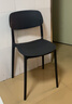 餐椅塑料椅子办公凳靠背休闲椅家用书桌椅卧室化妆椅简易小椅子 黑色-四腿餐椅【加固标准款】 实拍图