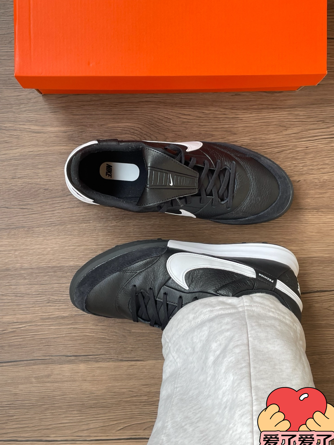 耐克（NIKE）男子足球鞋传奇PREMIER 3 TF碎钉运动鞋 HM0283-001 黑 42 实拍图