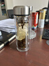 京东京造双层加厚玻璃杯 无铅高硼硅带茶隔水杯304茶隔泡茶杯男士360mL 实拍图