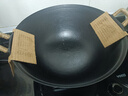 夏老大双耳铸铁炒锅生铁锅传统古法炖锅无涂层不易粘锅圆底炒菜锅38cm 实拍图