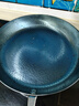 阎铁匠章丘平底煎锅铁锅牛排锅煎蛋锅烙饼锅煎盘少油烟无涂层老式已开锅 木把28CM煎锅 28cm 实拍图