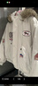 F426【赵露思同款】25年冬季新款美式复古连帽毛领派克服 灰白色 M 实拍图