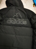 adidas通勤羽绒服 休闲长款鸭绒男女秋冬阿迪达斯官方轻运动   黑色   L 实拍图