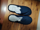 回力日系柔软情侣棉拖秋冬家居室内保暖棉鞋男款HL0006蓝色42-43码 实拍图