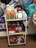 京东物流 落地小推车置物架家用玩具零食办公桌卫生间厨房储物架 白色三层 实拍图