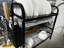 京东京造 碗盘置物架台面碗筷收纳沥水架送砧板架刀架厨房烹饪器具【双层 实拍图